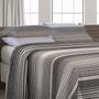 Imagem de Cobre Leito King Size Com Fronhas Piquet Listrado Preto