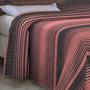Imagem de Cobre Leito King Size Com Fronhas Piquet Listrado Vermelho