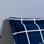 Imagem de Cobre Leito King Square Micropercal 200 fios 3pç 100% Poliéster - Azul