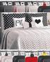 Imagem de cobreleito cama queen 8 peças com almofada decorativa ultrassonico luxo cinza