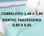 Imagem de cobreleito king size 3 peças bordado luxo micropercal 200 fios tiffany premium