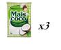 Imagem de Coco Ralado úmido Adoçado Mais Coco 3 Pacotes de 1 kilo