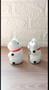 Imagem de Cofre Casal Gato Sorte Decoração Maneki Neko Oriental 10CM