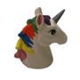 Imagem de Cofre Ceramica Busto Unicornio Colorida Decor. Infantil