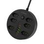 Imagem de COIBEU Extensão 6 Tomadas 3 USB 2 TipoC Bivolt Power 2500W 10A 2 metros de linha
