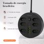Imagem de COIBEU Extensão 6 Tomadas 3 USB 2 TipoC Bivolt Power 2500W 10A 2 metros de linha
