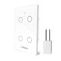 Imagem de COIBEU Tuya WiFi Interruptor De Luz Inteligente 4 gang Wall Touch Switch Trabalho Com Alexa Google Home