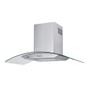 Imagem de Coifa de Parede Consul 90 cm Inox 5 e 6 bocas com design em vidro e aviso lavar filtro - CAP90AR