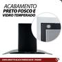 Imagem de Coifa de Parede Vidro Curvo 60cm Luz LED Exaustor Depurador 3 Velocidade - ARKETTO BLACK  DOMINOX