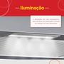 Imagem de Coifa Ilha 90cm Vidro Reto Nardelli Inox - 