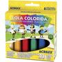 Imagem de Cola Colorida 23g 6 Cores Acrilex Kit 3 Unidades