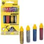 Imagem de Cola Glitter 4 Cores 15g Acrilex Kit com 6 Caixas