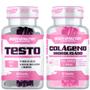 Imagem de Colágeno Hidrolisado Com Vitamina C 60 Cápsulas,Testo 60 Caps Feminino  Body Nutry