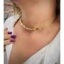 Imagem de Colar Aro com Bolas Canutilhos Banhado a Ouro 18k
