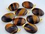 Imagem de Colar Cabochão Olho de Tigre Pedra Natural Pino Dourado