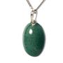 Imagem de Colar Cabochão Oval Pedra Quartzo Verde 20mm Pino Prata 950