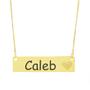 Imagem de Colar Chapinha Coração Gravação Personalizada Nome Caleb Banhado Ouro 18K - 999006001