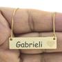 Imagem de Colar Chapinha Coração Gravação Personalizada Nome Gabrieli Banhado Ouro 18K - 999006328