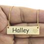 Imagem de Colar Chapinha Coração Gravação Personalizada Nome Halley Banhado Ouro 18K - 999006193