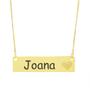 Imagem de Colar Chapinha Coração Gravação Personalizada Nome Joana Banhado Ouro 18K - 999006374