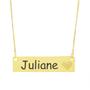 Imagem de Colar Chapinha Coração Gravação Personalizada Nome Juliane Banhado Ouro 18K - 999006381