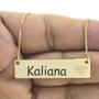 Imagem de Colar Chapinha Coração Gravação Personalizada Nome Kaliana Banhado Ouro 18K - 999006385