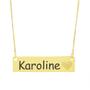 Imagem de Colar Chapinha Coração Gravação Personalizada Nome Karoline Banhado Ouro 18K - 999006393