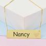 Imagem de Colar Chapinha Coração Gravação Personalizada Nome Nancy Banhado Ouro 18K - 999006439