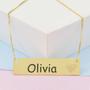 Imagem de Colar Chapinha Coração Gravação Personalizada Nome Olivia Banhado Ouro 18K - 999006447