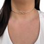 Imagem de Colar Choker de Prata Aro Infinito Rígido em Prata 925 Legítima