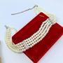Imagem de Colar Choker Feminino 4 voltas pérolas Branco Gargantilha 4 fileiras Mix Pérola com pedras Zircônias folheado prata