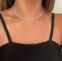 Imagem de Colar Choker Feminino com Pingente Borboletas de Zircônias Coloridas Folheado a Prata Gargantilha Borboleta Luxo Moda