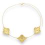 Imagem de Colar Choker Flor Virginia Chapa Banhado a Ouro 18k