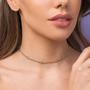 Imagem de Colar Choker Rommanel Banhado A Ouro 18k Feminino Com Zircônia Banhado Ouro 18k