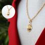 Imagem de Colar com Medalha Eucaristia em Dourado Caixa Veludo