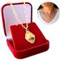 Imagem de Colar com Medalha Eucaristia em Dourado Caixa Veludo