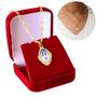 Imagem de Colar com Medalha N Sra Rosa Mística Dourado Caixa Veludo