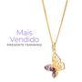 Imagem de Colar Com Pingente Borboleta Com Zircônia Rommanel Presente Feminino Banhado Ouro 18k Com Embalagem