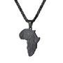 Imagem de Colar com pingente de mapa africano (Eye of Horus-Black) Wokex