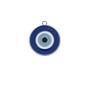 Imagem de Colar Cordão Corrente Com Pingente Olho Grego Azul Sorte Proteção Folheado a Ouro Feminino