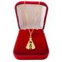 Imagem de Colar Cordão Corrente Correntinha Gargantilha Feminina Pingente Nossa Senhora Aparecida Banhado A Ouro 18k
