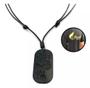Imagem de Colar Cordão Fio de Couro com Pingente Placa Mãos Pai e Filho /Gargantilha Masculino e Feminino Regulavel Preto