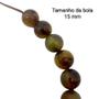 Colar de Resina Bolas Marrons Com Mesclas Brancas Conforto - SUGGESTIONE Imagem de Colar de Resina Bolas Marrons Com Mesclas Brancas Conforto