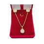 Imagem de Colar e Brinco Feminino Folheado a Ouro com Zircônia 45cm com extensor