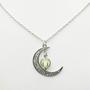 Imagem de Colar EEQQBZ Glow in The Dark Silver Crescent Moon