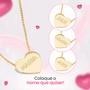 Imagem de Colar feminino aço dourado + pingente personalize coração caixa premium social casual presente moda