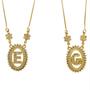 Imagem de Colar Feminino Banho Ouro 18 Pingente Letras Nome Letra C80