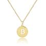 Imagem de Colar feminino Bitcoin Prosteel cripto moeda digital folheado a ouro gargantilha choker