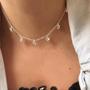 Imagem de Colar feminino choker em Prata 925 com Corações em zircônia