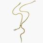 Imagem de Colar Feminino Com Borla E Corrente De Cobra Banhado a Ouro Com Strass Transparente À Prova D'água
